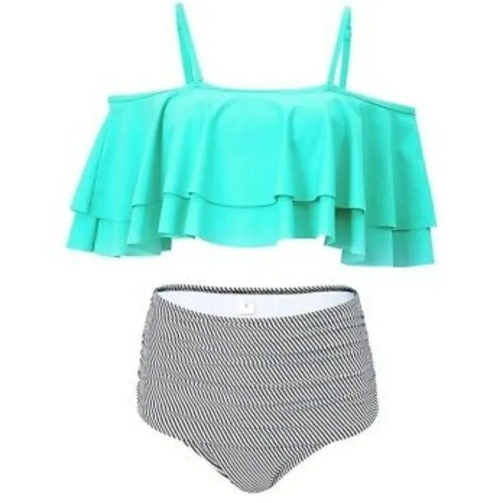 NWT Tempt Me two piece swimsuit high waist small